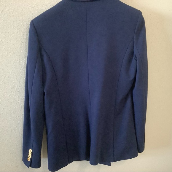 J. McLaughlin Navy Blue Warrington Double-Breasted Blazer - Picture 4 of 10